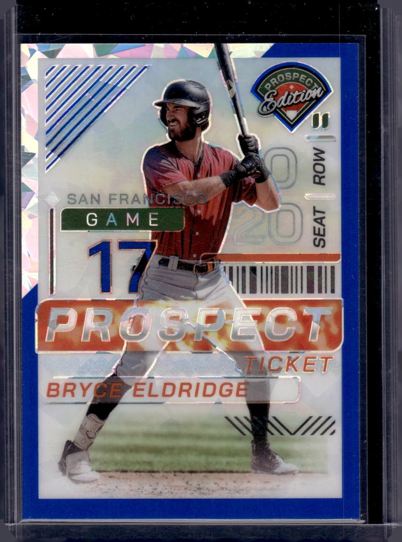 Bryce Eldridge Prospect Ticket Blue Ice /299 2024 Panini Prospect Edition #132 Giants: Panini Baseball MLB Trading & Sports Cards, Sports Cards for Sale Near Me, Prizm, Mosaic, Select, SP, SSP, Auction Memorabilia Lots for Sale On Line, World Series & Hall of Fame Players