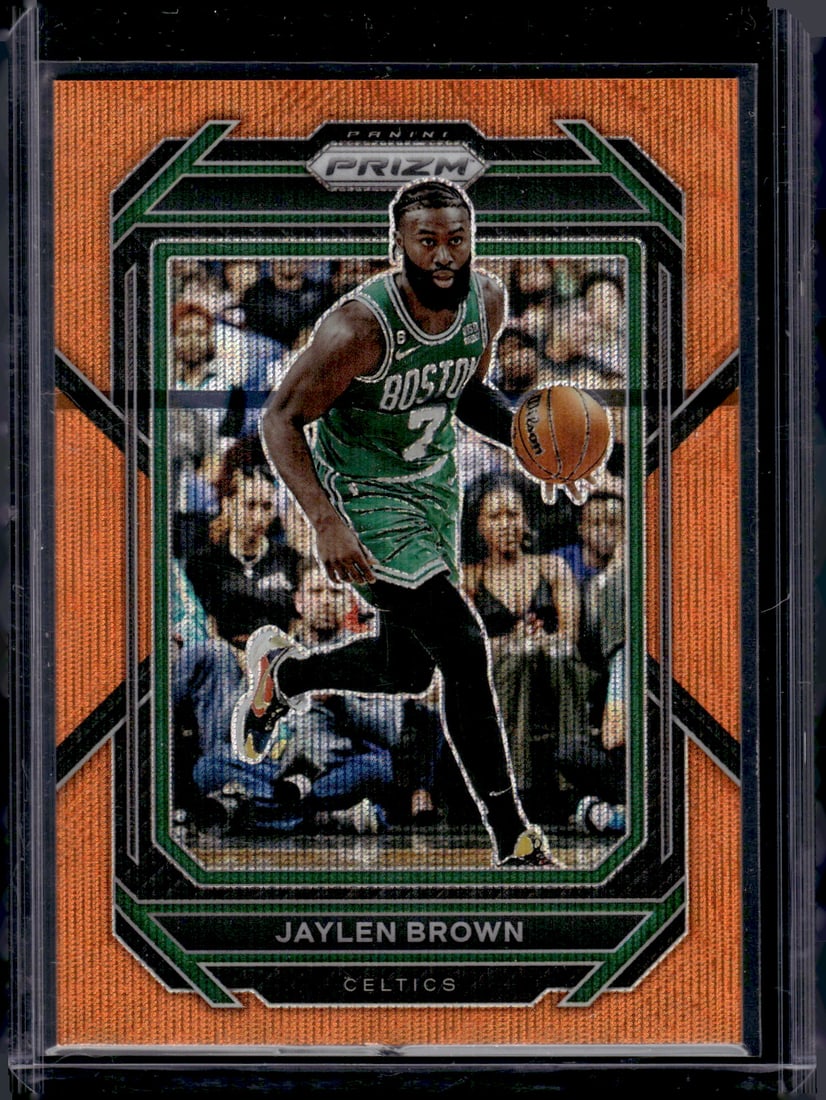 Jaylen Brown Orange Wave Prizm /60 2022-23 Panini Prizm #2 Boston Celtics (1 of 2)