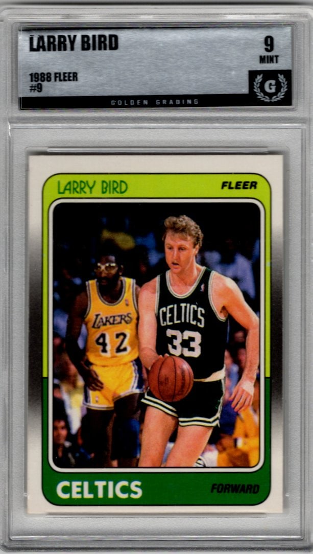 Larry Bird 1988-89 Fleer #9 Golden Grading 9 Mint Boston Celtics (1 of 2)