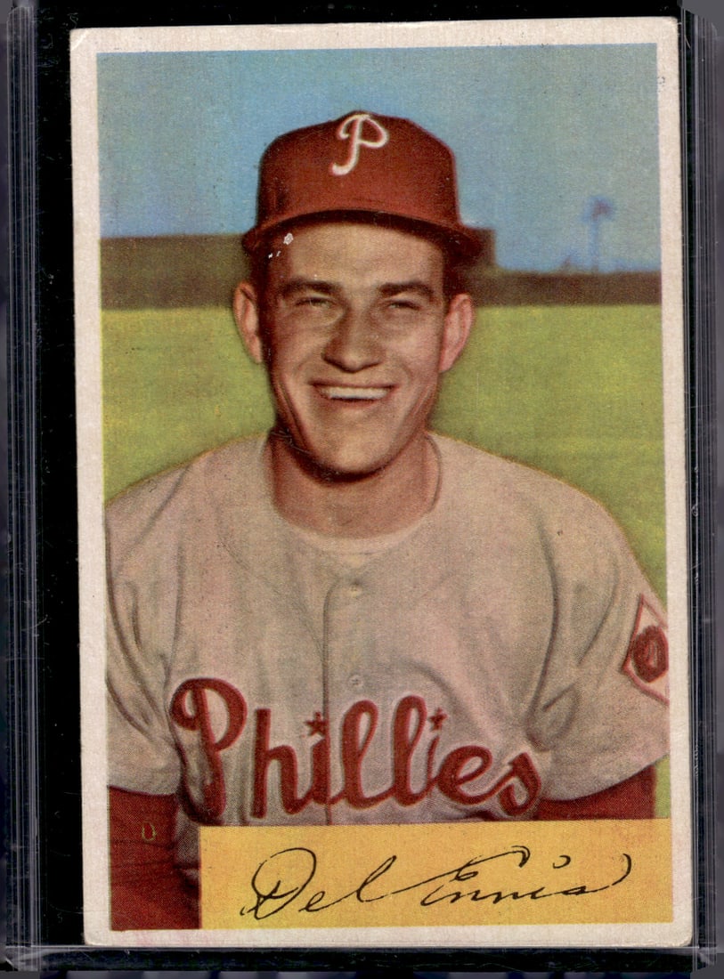 Del Ennis 1954 Bowman #127 Phillies Vintage Baseball Card (1 of 2)