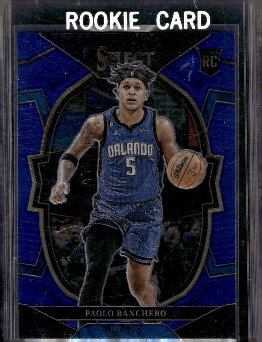 Paolo Banchero Rookie Card 2022-23 Select #72 Orlando Magic: Panini Select, Prizm, Mosaic, Contenders, Zenith, Phoenix, Illusions, Absolute, Rookie NFL Sports Trading Cards, SP, SSP, Cards, Football Cards for Sale Near Me, Superbowl & Hall of Fame Player Cards,