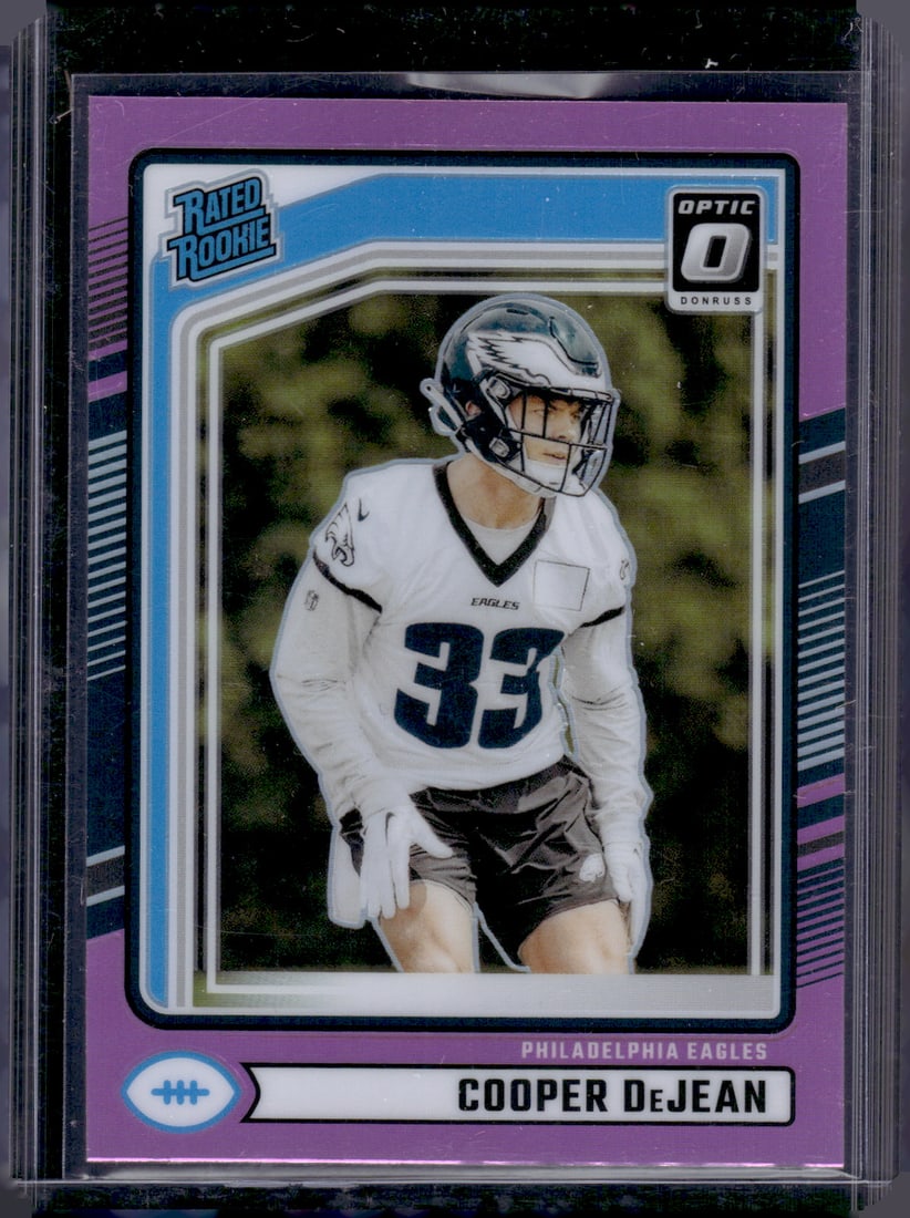 Cooper DeJean Rookie Card Pink Prizm 2024 Donruss Optic #305 Eagles (1 of 2)