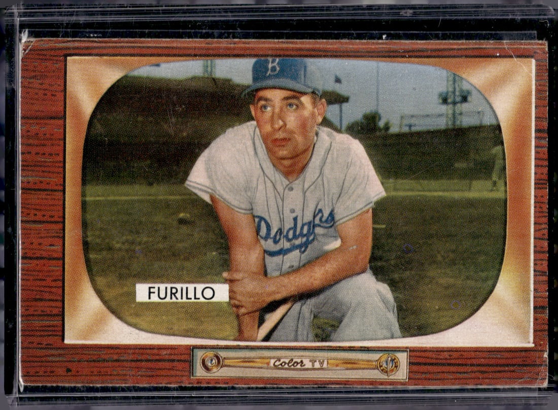 Carl Furillo 1955 Bowman #169 Brooklyn Dodgers Vintage Baseball Card (1 of 2)