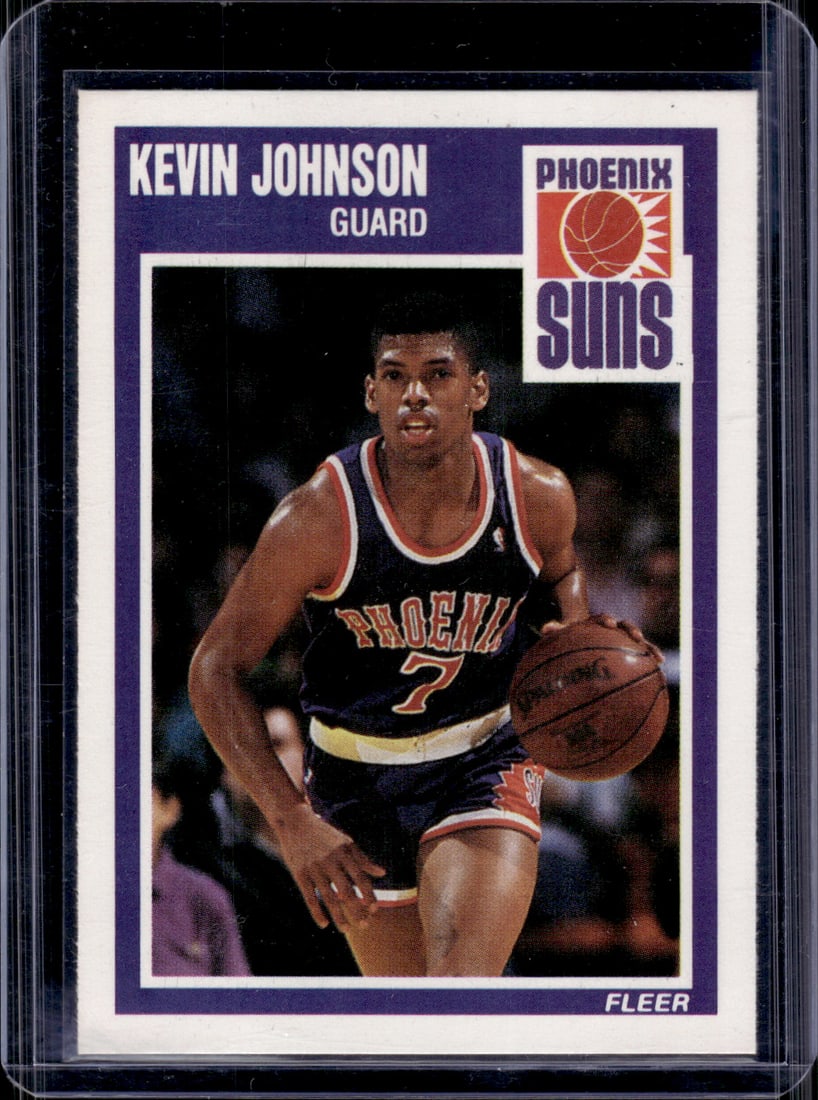 Kevin Johnson Rookie Card 1989-90 Fleer #123 Phoenix Suns: Fleer Vintage Basketball NBA Trading & Sports Cards, NBA Championship & Hall of Fame Player Cards, Valuable Auction Memorabilia Lots Sold On Line, Old Sports Cards for Sale Near Me