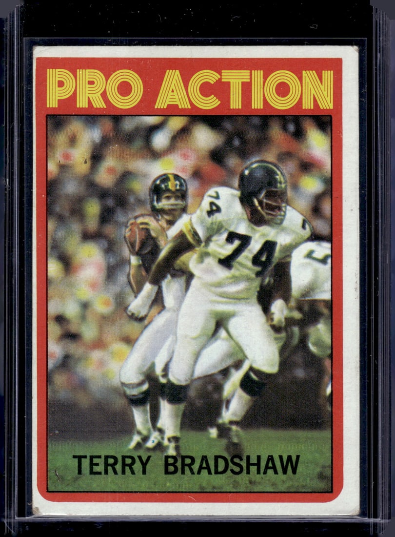 Terry Bradshaw Pro Action 1972 Topps #120 Pittsburgh Steelers (1 of 2)