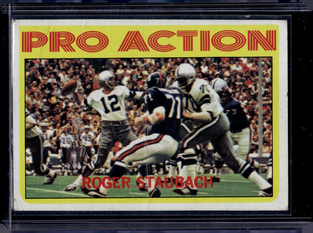Roger Staubach Pro Action 1972 Topps #122 Crease Across Middle See Pics (1 of 2)