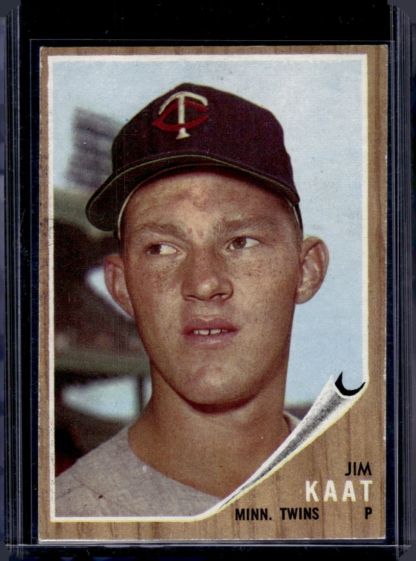 Jim Kaat 1962 Topps #21 Minnesota Twins Vintage Baseball Card (1 of 2)