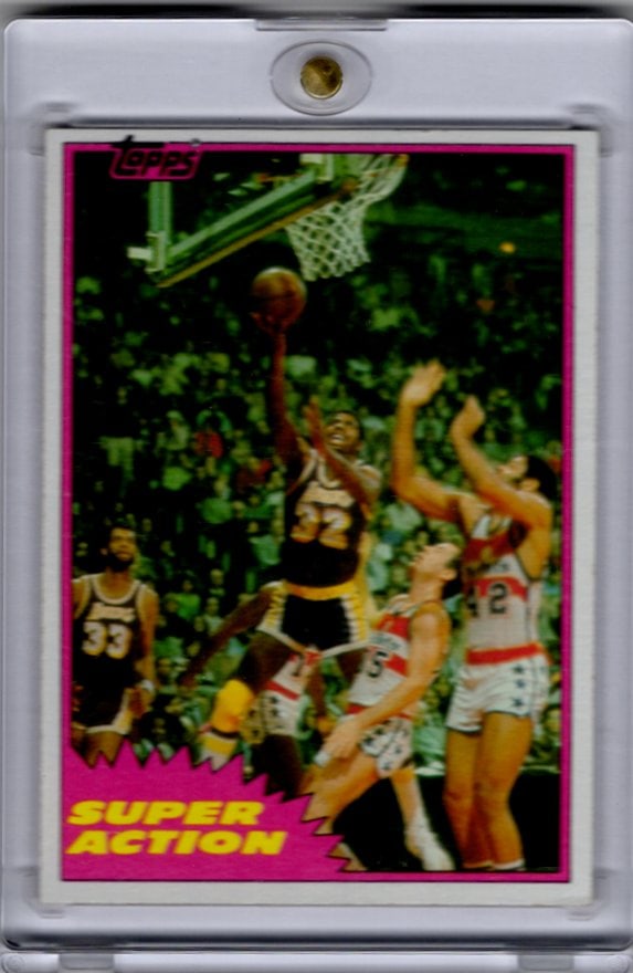 Magic Johnson Super Action 1981-82 Topps #109 Los Angeles Lakers (1 of 2)