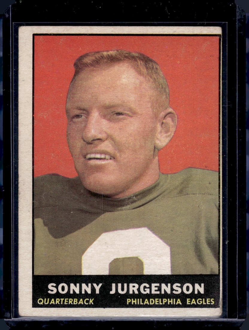 Sonny Jurgenson 1961 Topps #95 Philadelphia Eagles Vintage Football Card (1 of 2)