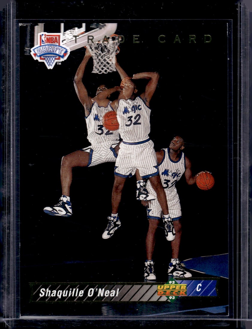 Shaquille O'Neal Rookie Card 1992-93 Upper Deck #1b Magic, Lakers (1 of 2)