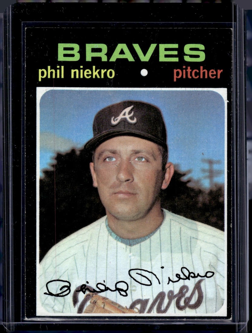 Phil Niekro 1971 Topps #30 Atlanta Braves: Topps Baseball MLB Trading & Sports Cards, Sports Cards for Sale Near Me, World Series & Hall of Fame Players Memorabilia, Refractors, X-Fractors, Numbered, SP, SSP, Valuable Auction Memorabilia Lots 