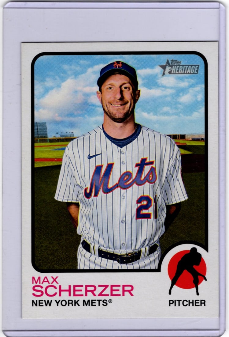 Max Scherzer Oversized Box Topper 2022 Topps Heritage #OB-MSZ (1 of 2)