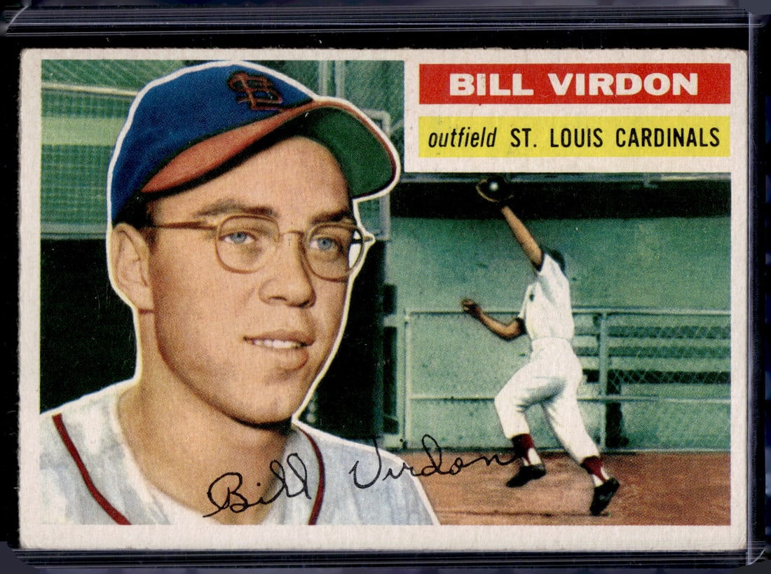 Bill Virdon 1956 Topps #170 St. Louis Cardinals Vintage Baseball Card: Topps Baseball MLB Trading & Sports Cards, Sports Cards for Sale Near Me, World Series & Hall of Fame Players Memorabilia, Refractors, X-Fractors, Numbered, SP, SSP, Valuable Auction Memorabilia Lots 