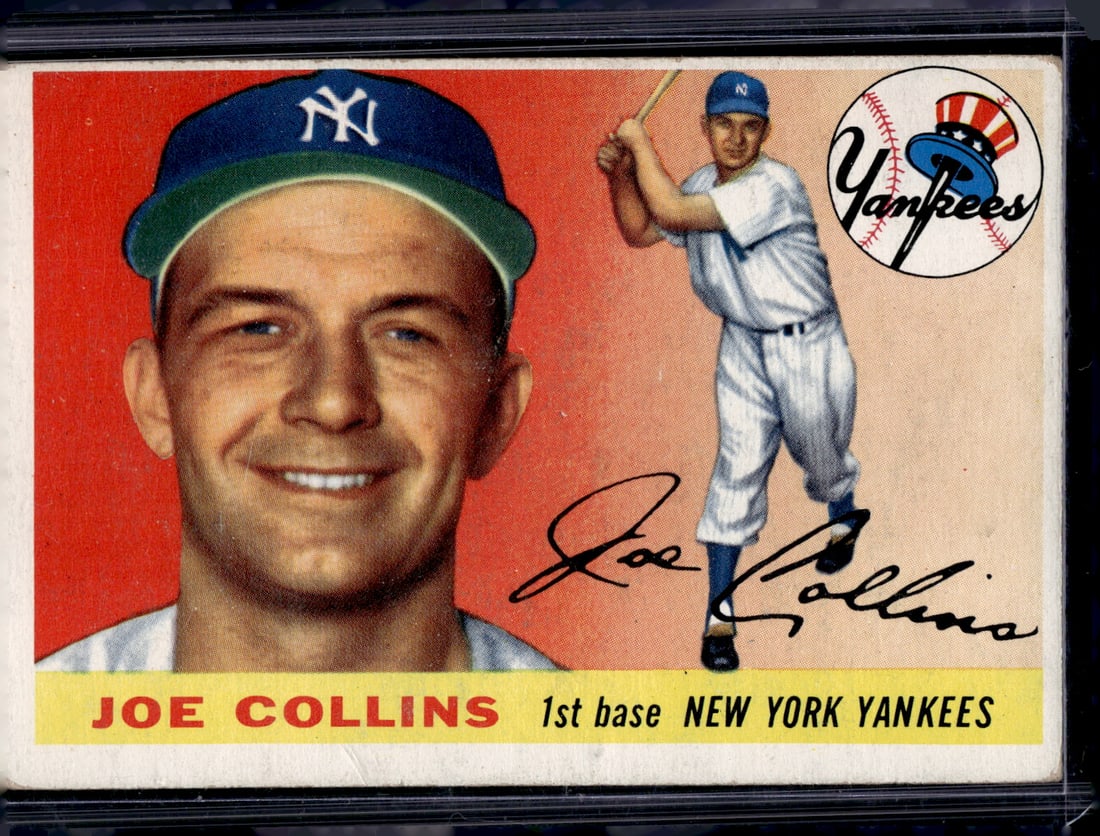 Joe Collins 1955 Topps #63 New York Yankees Vintage Baseball Card (1 of 2)