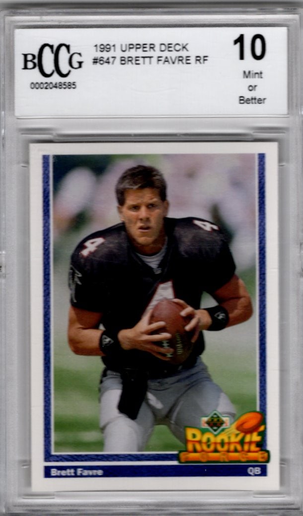 Brett Favre Rookie Card 1991 Upper Deck #647 BCCG 10 (1 of 2)