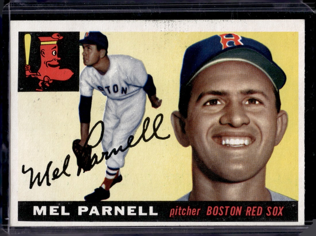 Mel Parnell 1955 Topps #140 Boston Red Sox Vintage Baseball Card (1 of 2)