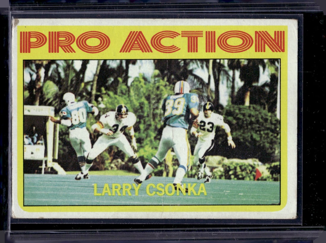 Larry Csonka Pro Action 1972 Topps #259 Crease Across Middle of the Card See Pics (1 of 2)