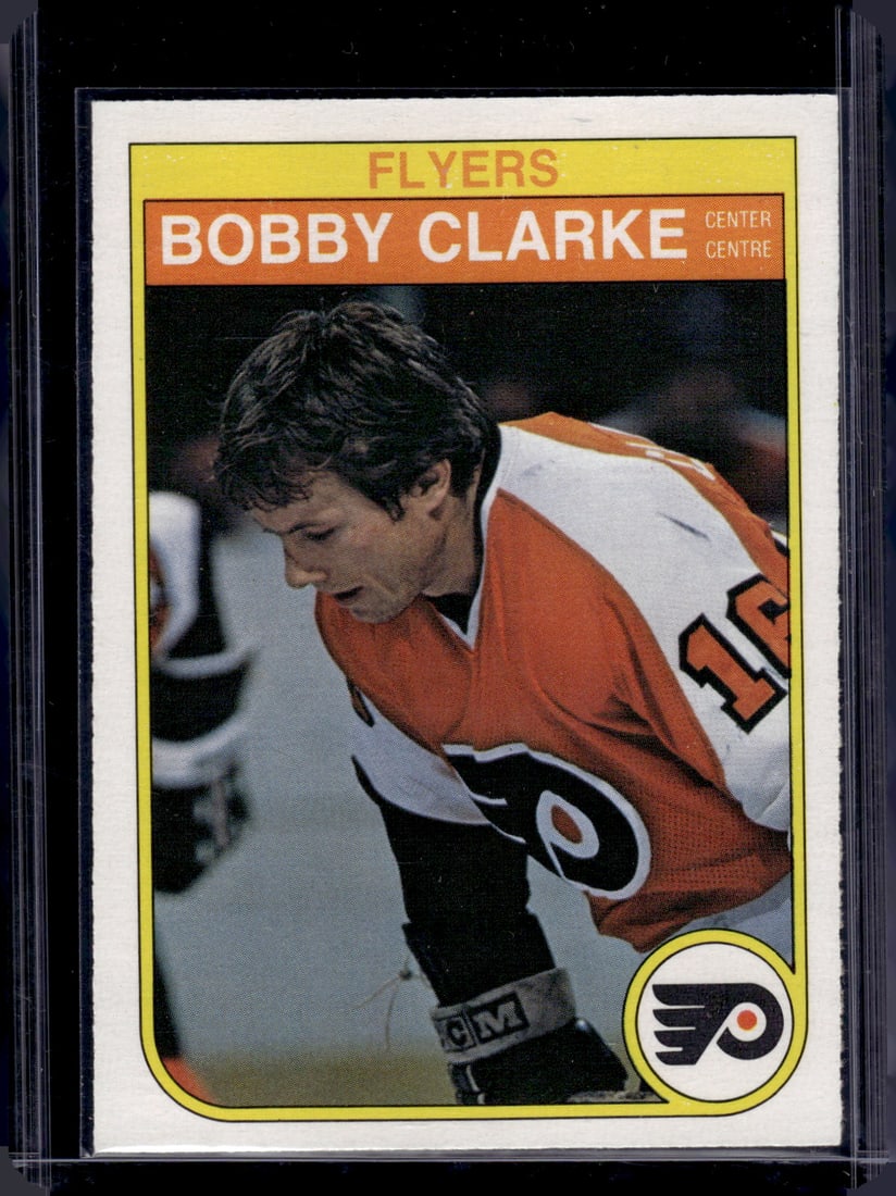 Bobby Clarke 1982-83 O-Pee-Chee #248: O Pee Chee Vintage NHL Hockey Trading & Sports Cards, Old Sports Cards for Sale Near Me, Stanley Cup & Hall of Fame Players, Valuable Auction Memorabilia Lots for Sale On Line