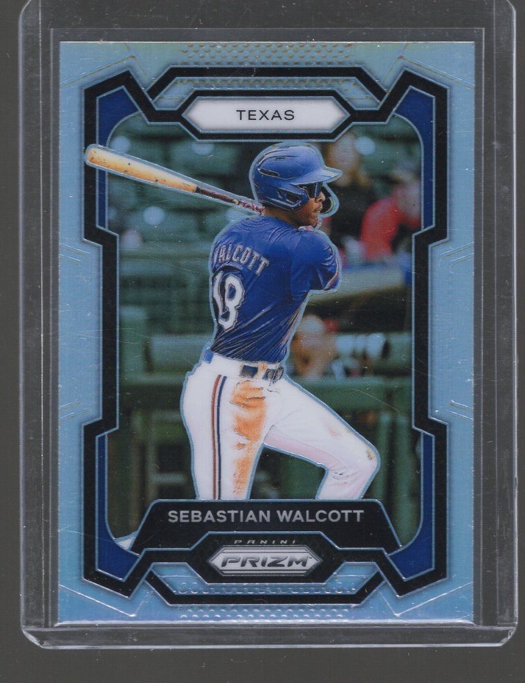 Sebastian Walcott Silver Prizm Prospect Card 2024 Panini Prizm #112: Panini Baseball MLB Trading & Sports Cards, Sports Cards for Sale Near Me, Prizm, Mosaic, Select, SP, SSP, Auction Memorabilia Lots for Sale On Line, World Series & Hall of Fame Players