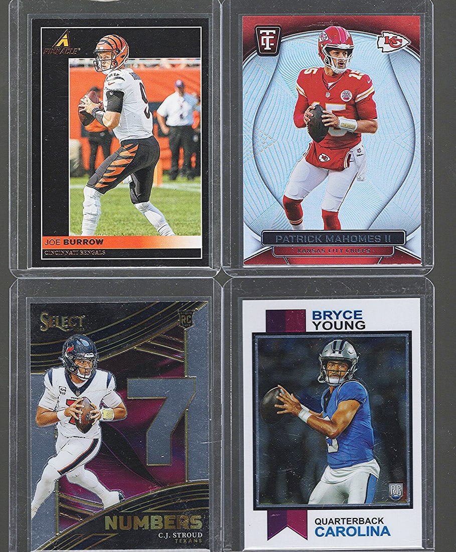 Joe Burrow, Patrick Mahomes, II, CJ Stroud Rookie Card & Bryce Young Rookie Card (1 of 2)