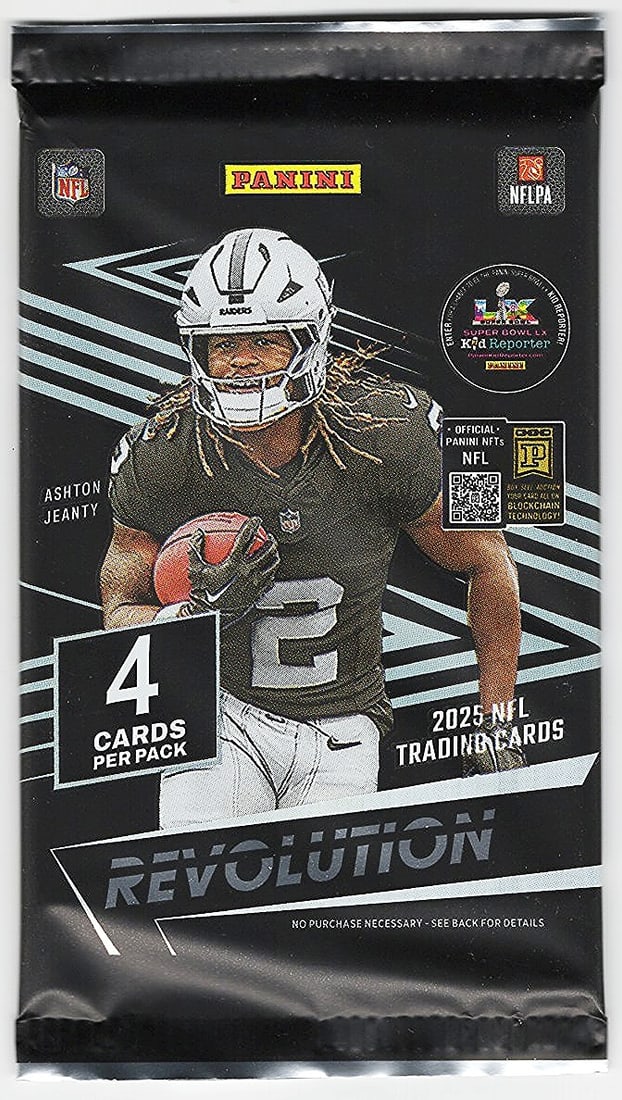 2025 Panini Revolution Football Mega Box Pack - Cam Ward, Emeka Egbuka, Ashton Jeanty, Travis (1 of 1)