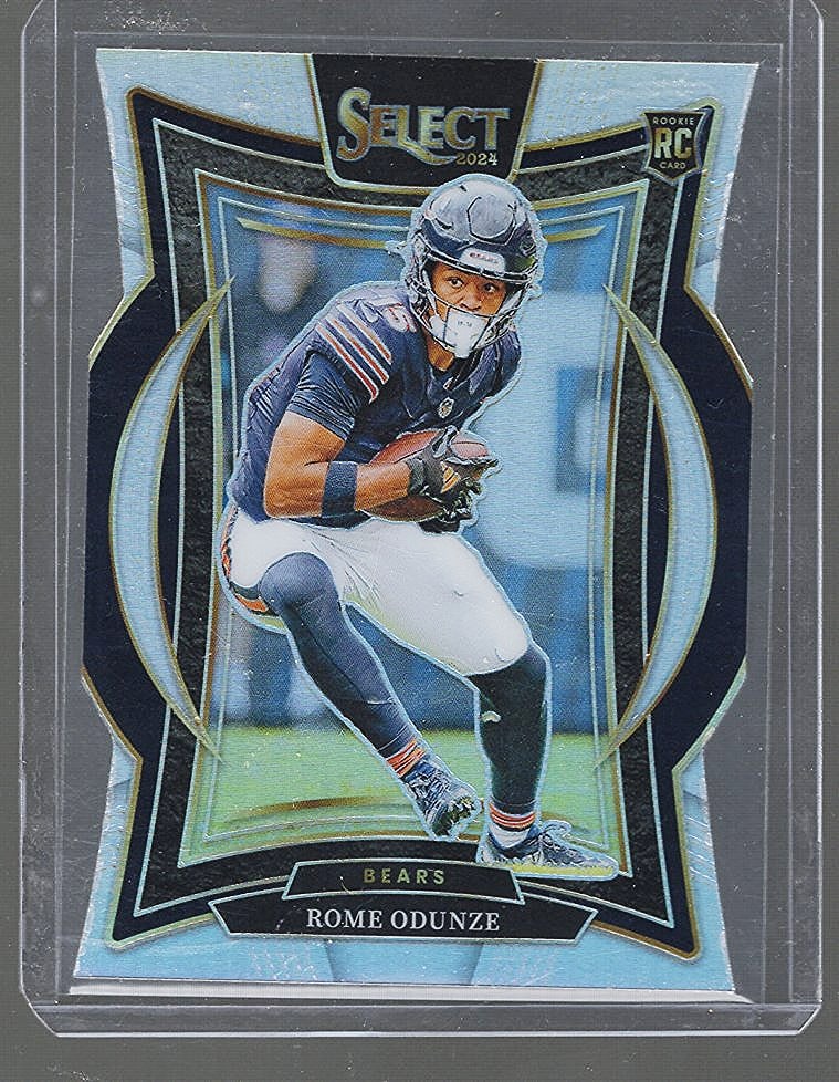 Rome Odunze Silver Die-Cut Prizm Rookie Card 2024 Panini Select #3: Panini Select, Prizm, Mosaic, Contenders, Zenith, Phoenix, Illusions, Absolute, Rookie NFL Sports Trading Cards, SP, SSP, Cards, Football Cards for Sale Near Me, Superbowl & Hall of Fame Player Cards,