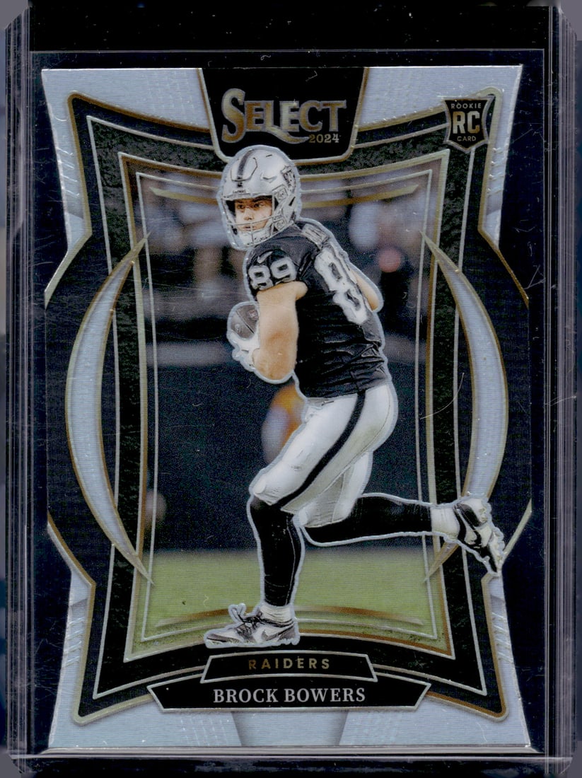 Brock Bowers Rookie Card Silver Prizm Die Cut 2024 Select #31 Las Vegas Raiders (1 of 2)