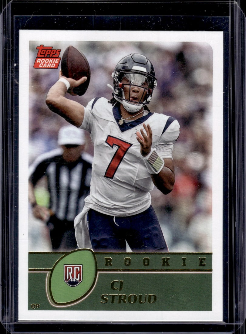 Cj Stroud Rookie Card Archives 2023 Topps Composite #421 Houston Texans: Topps Football NFL Trading Sports Cards, Sports Cards for Sale Near Me, Super Bowl & Hall of Fame Player Cards, Resurgence, Composite, SP, SSP, Valuable Auction Memorabilia Lots For Sale On Line