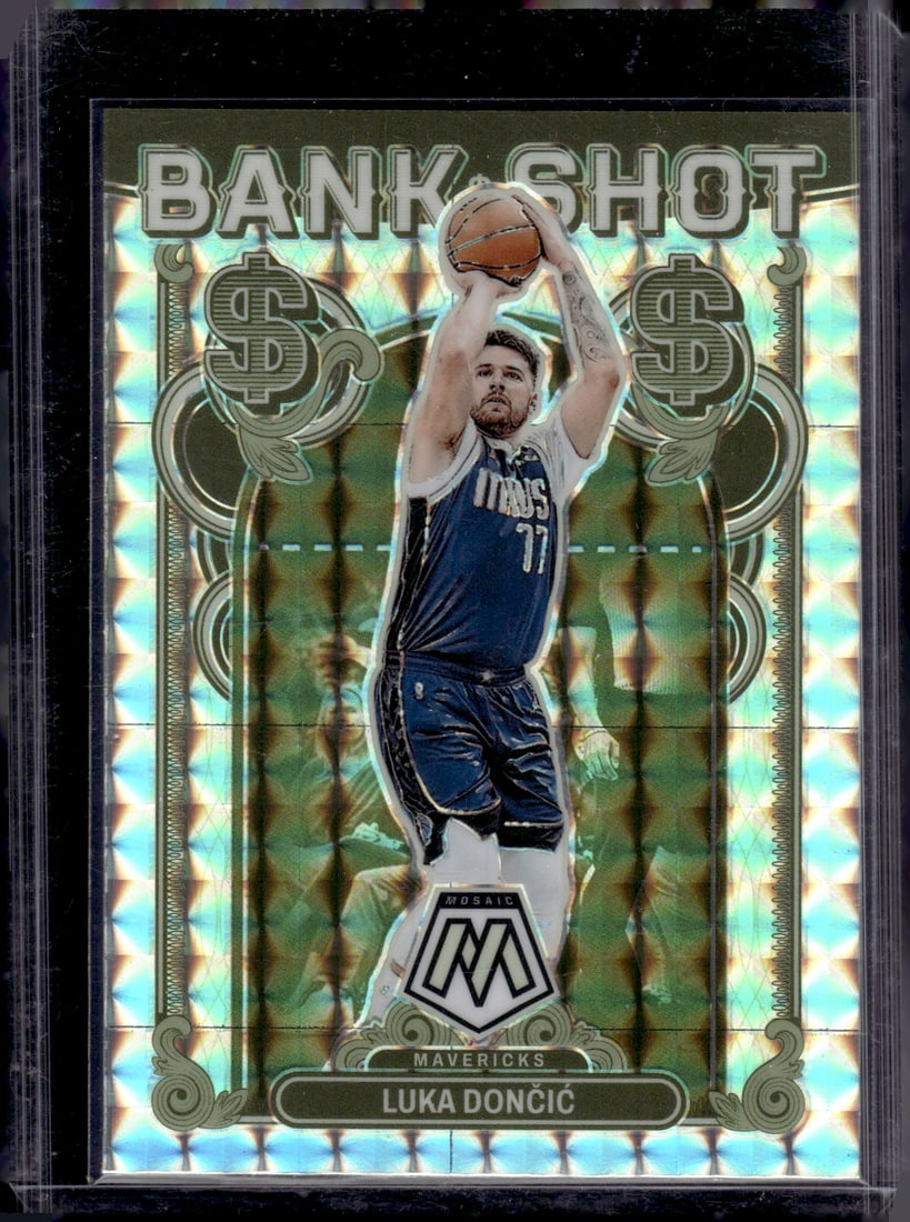 Luka Doncic Bank Shot Silver Mosaic Prizm 2023-24 Mosaic #16 Mavericks, Lakers (1 of 2)