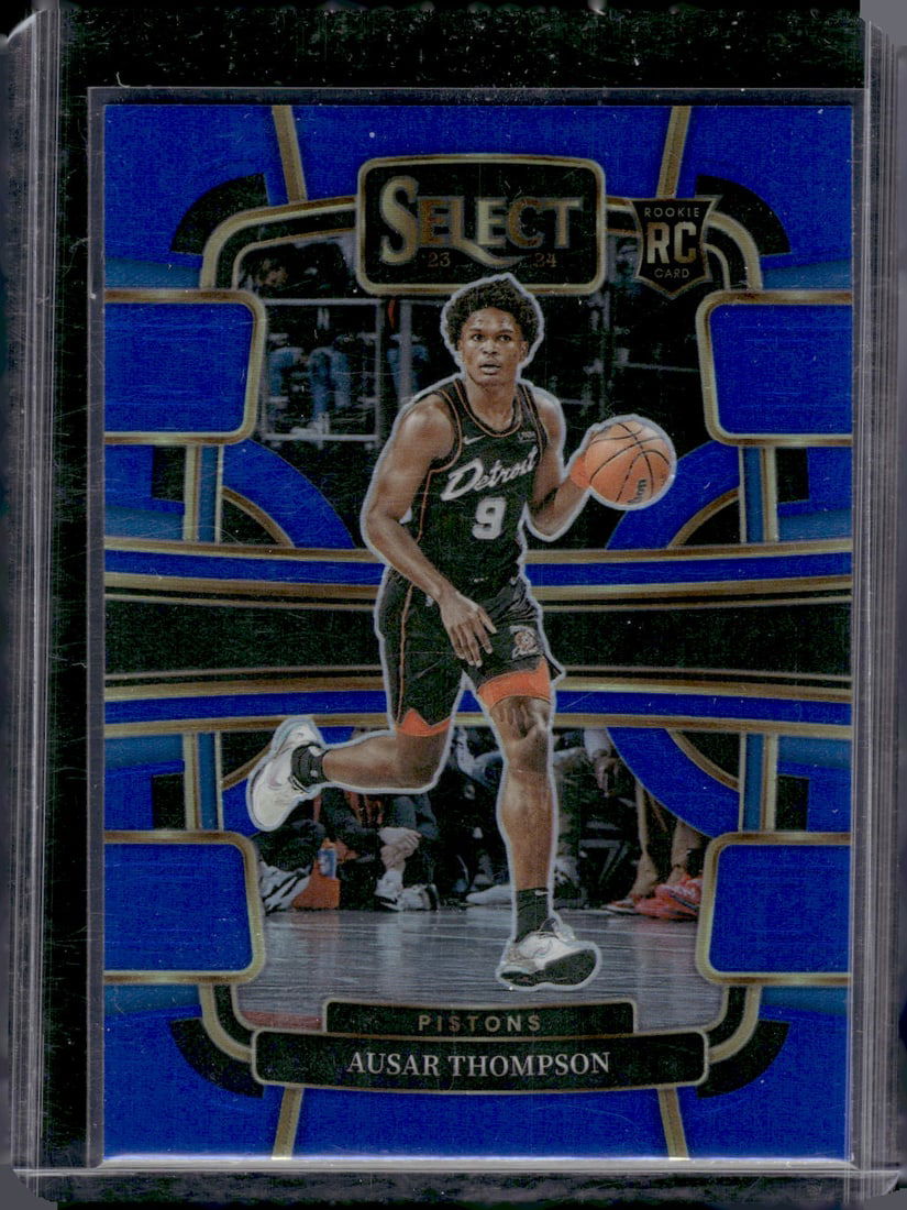 Ausar Thompson Rookie Card Blue Prizm 2023-24 Select #95 Detroit Pistons (1 of 2)