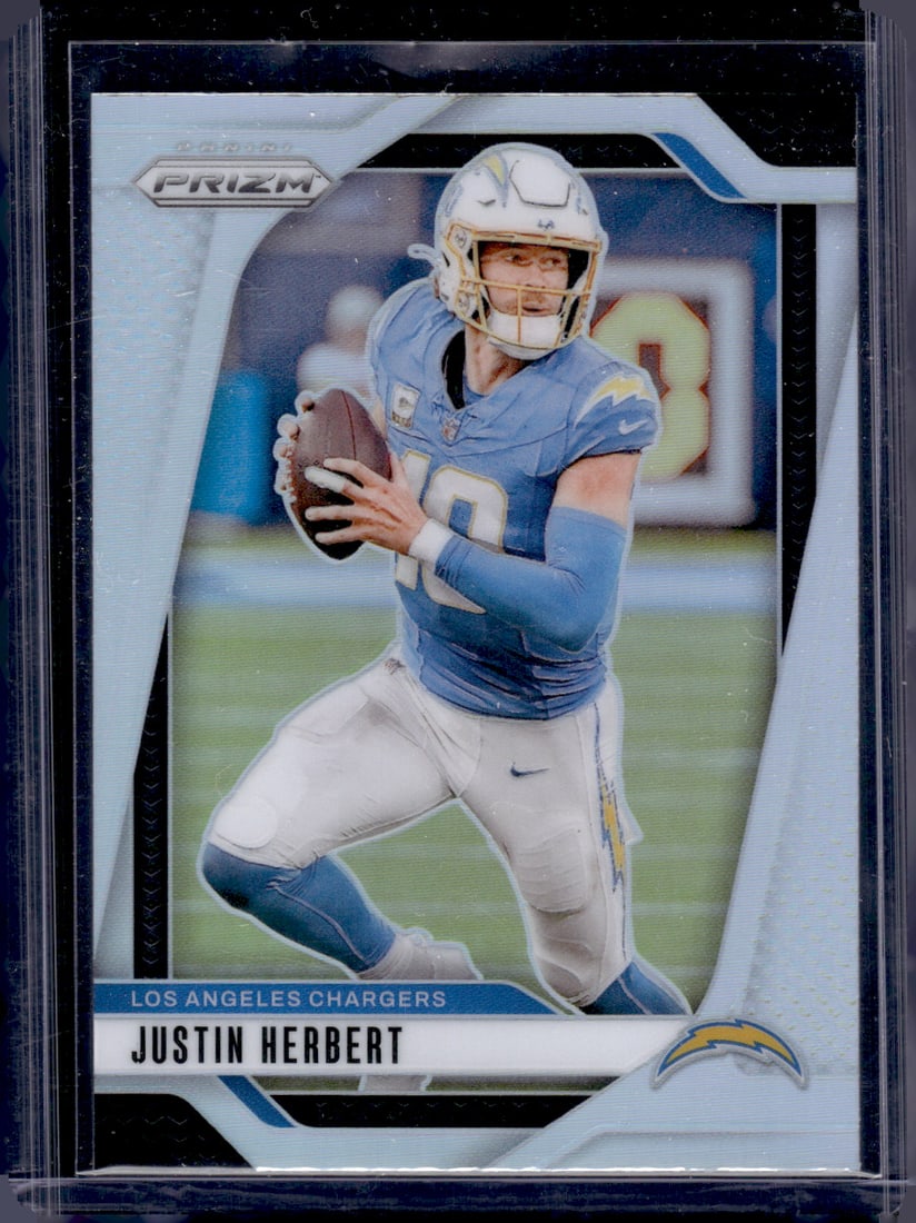 Justin Hebert Silver Prizm 2024 Panini Prizm #157 Los Angeles Chargers (1 of 2)