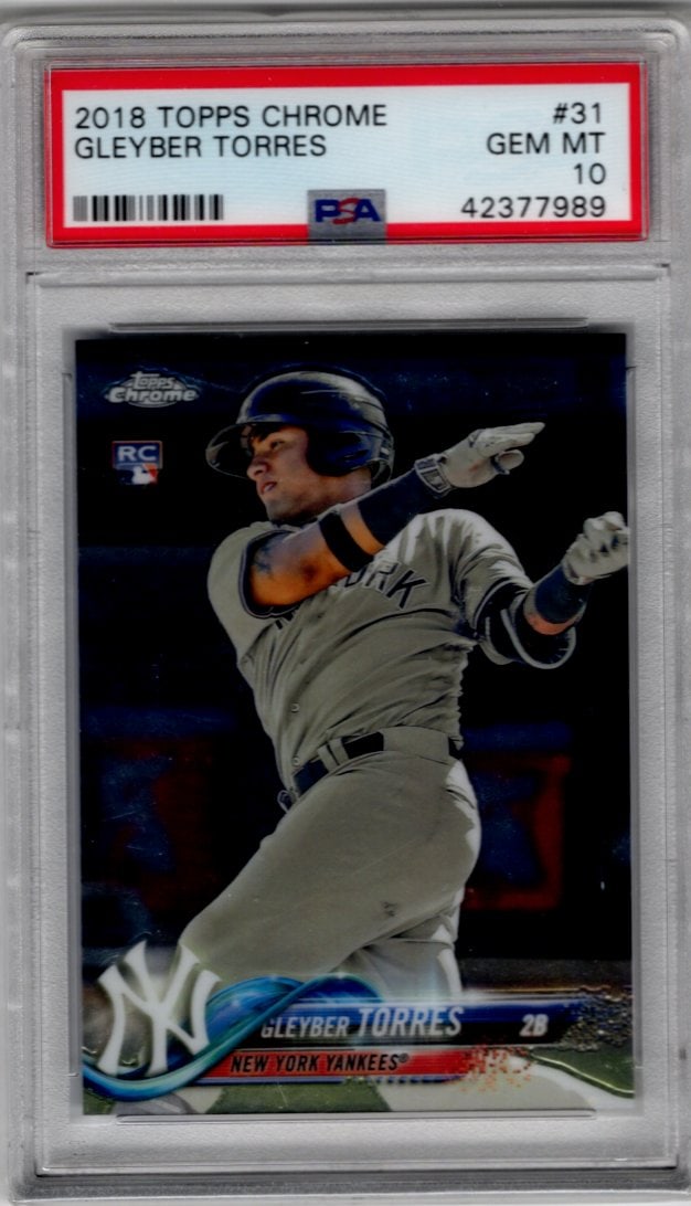 Gleyber Torres Rookie Card 2018 Topps Chrome #31 PSA 10 New York Yankees (1 of 2)