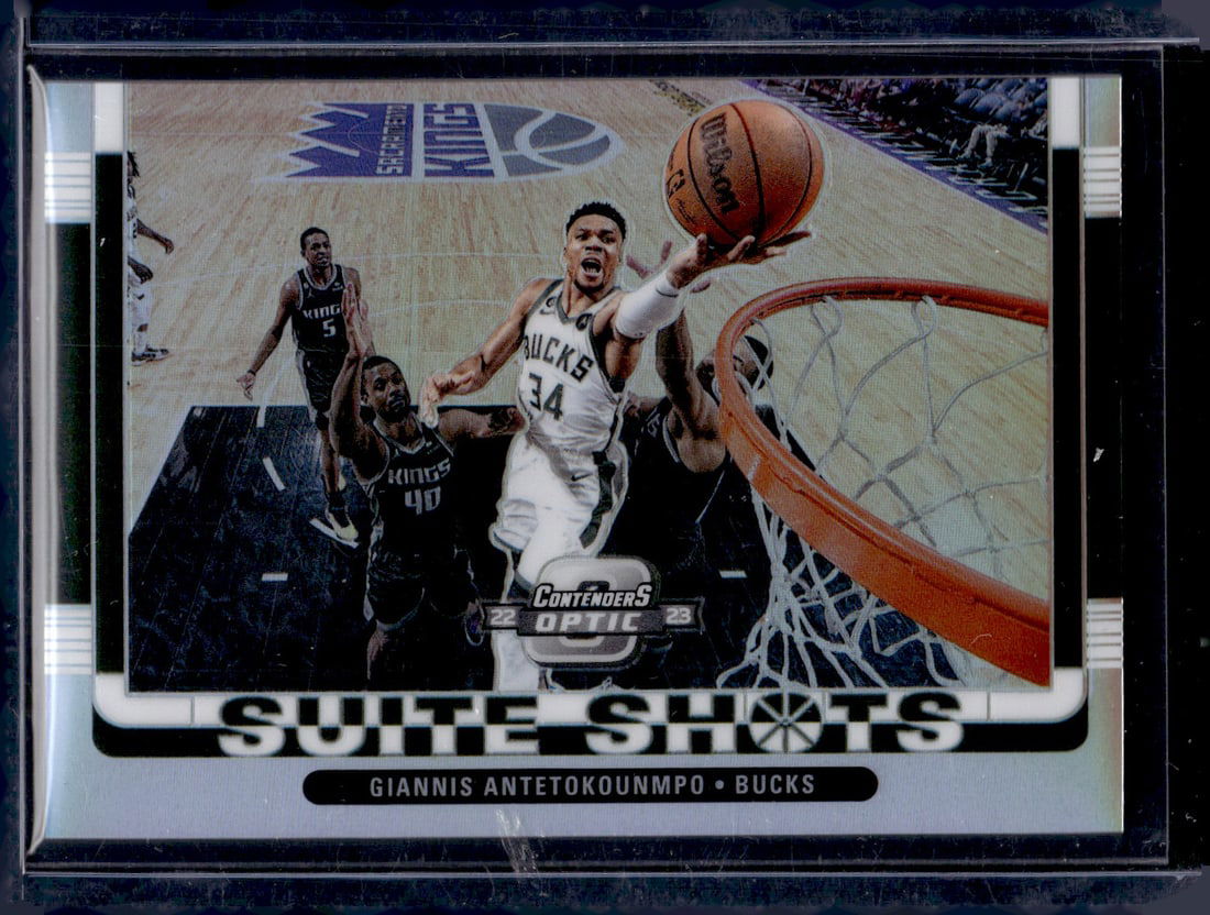 Giannis Antetokounmpo Suite Shots Holo Prizm 2022-23 Contenders Optic #2 Bucks (1 of 2)