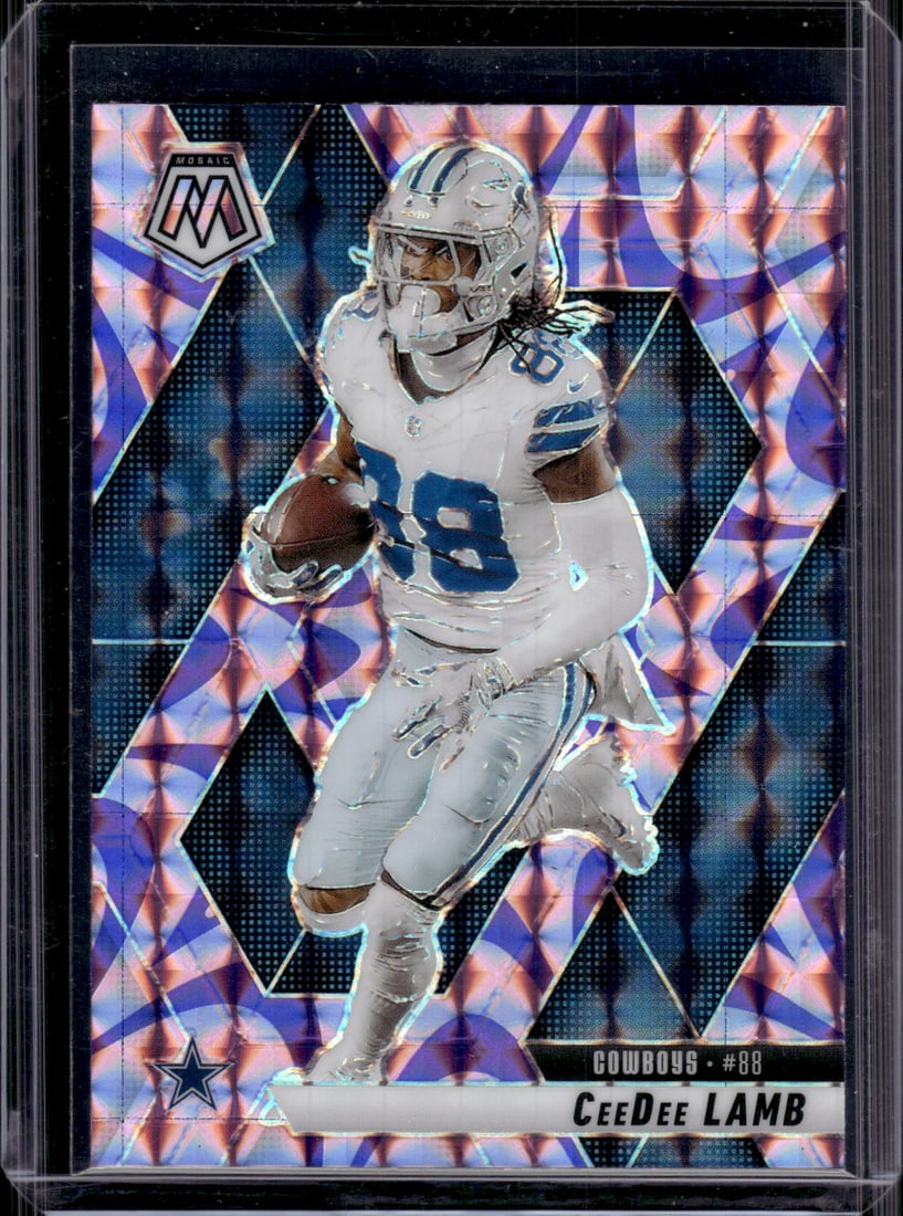 CeeDee Lamb Purple Reactive Prizm 2025 Mosaic #209 Dallas Cowboys (1 of 2)