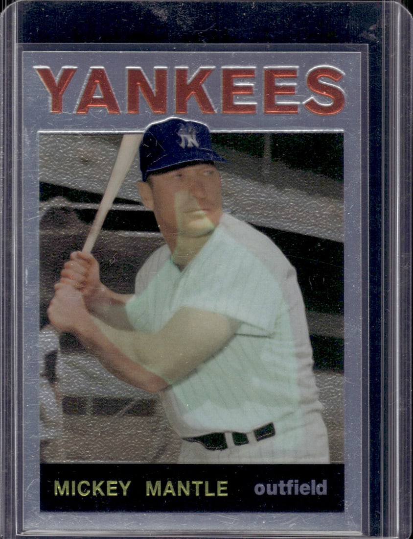 Mickey Mantle 1996 Topps Chrome Commemorative Set Card #14 New York Yankees (1 of 2)
