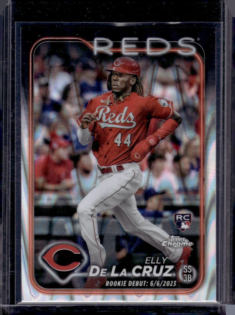 Elly De La Cruz Rookie Card Raywave Refractor 2024 Topps Chrome Update #USC150 Reds (1 of 2)