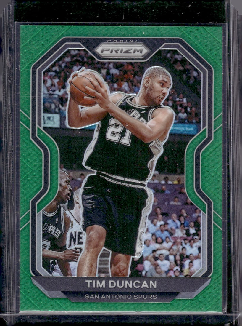 Tim Duncan Green Prizm 2020-21 Panini Prizm #30 San Antonio Spurs (1 of 2)