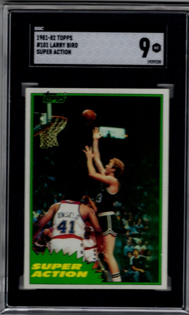 Larry Bird Super Action 1981-82 Topps #101 SGC 9 Boston Celtics (1 of 2)