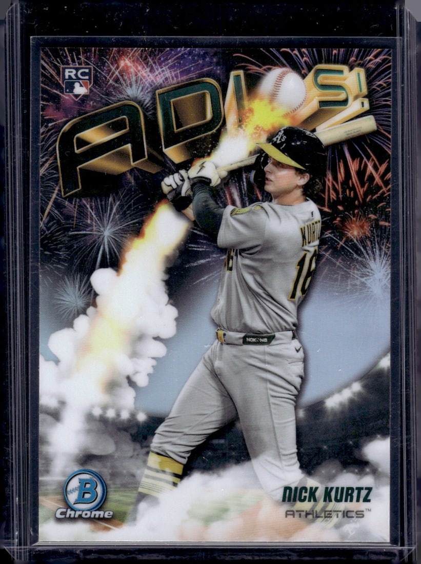 Nick Kurtz Rookie Card Adios 2025 Bowman Chrome #AD-23 Oakland Athletics (1 of 2)