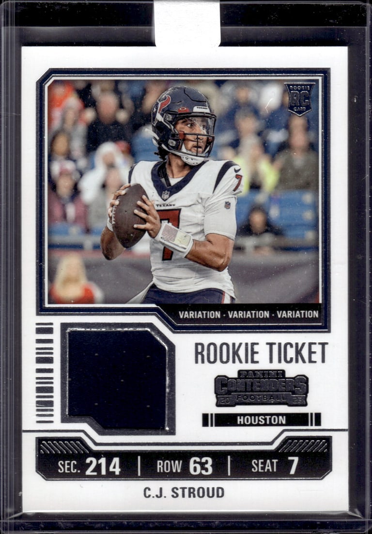 Cj Stroud Rookie Ticket Variation Patch 2023 Contenders #TS42V Houston Texans (1 of 2)