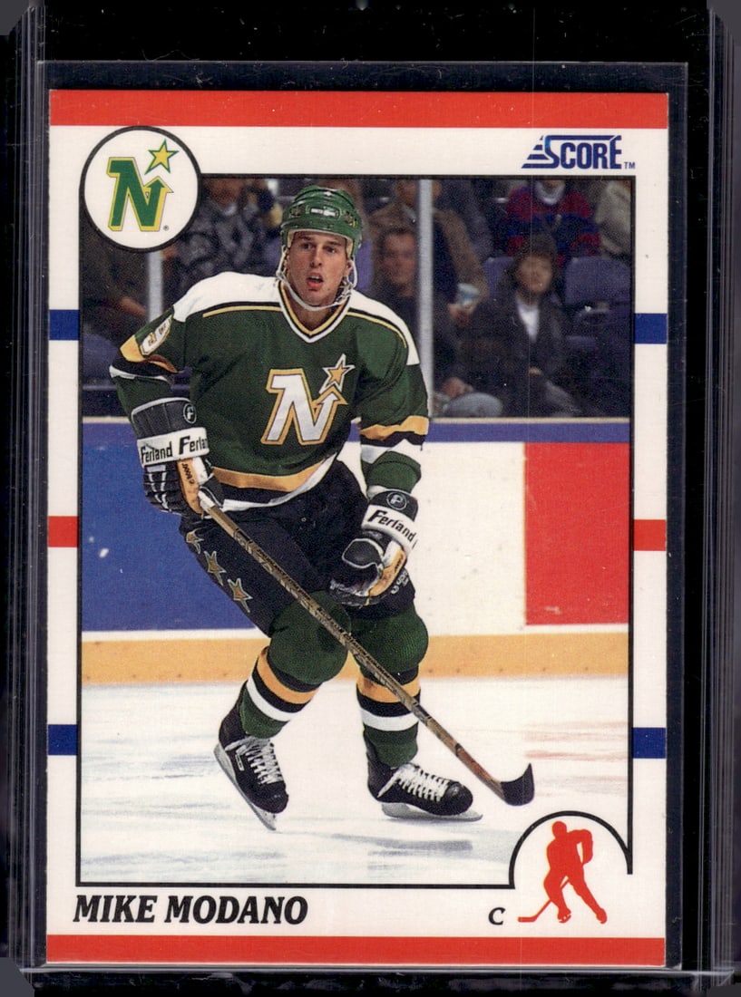 Mike Modano Rookie Card 1990 Score #120 North Stars: Score Vintage NHL Hockey Trading & Sports Cards, Old Sports Cards for Sale Near Me, Stanley Cup & Hall of Fame Players, Valuable Auction Memorabilia Lots for Sale On Line
