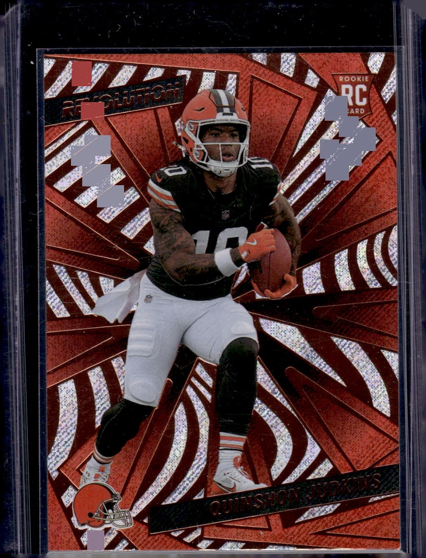 Quinshon Judkins Rookie Card 2025 Panini Revolution #236 Cleveland Browns: Panini Select, Prizm, Mosaic, Contenders, Zenith, Phoenix, Illusions, Absolute, Rookie NFL Sports Trading Cards, SP, SSP, Cards, Football Cards for Sale Near Me, Superbowl & Hall of Fame Player Cards,