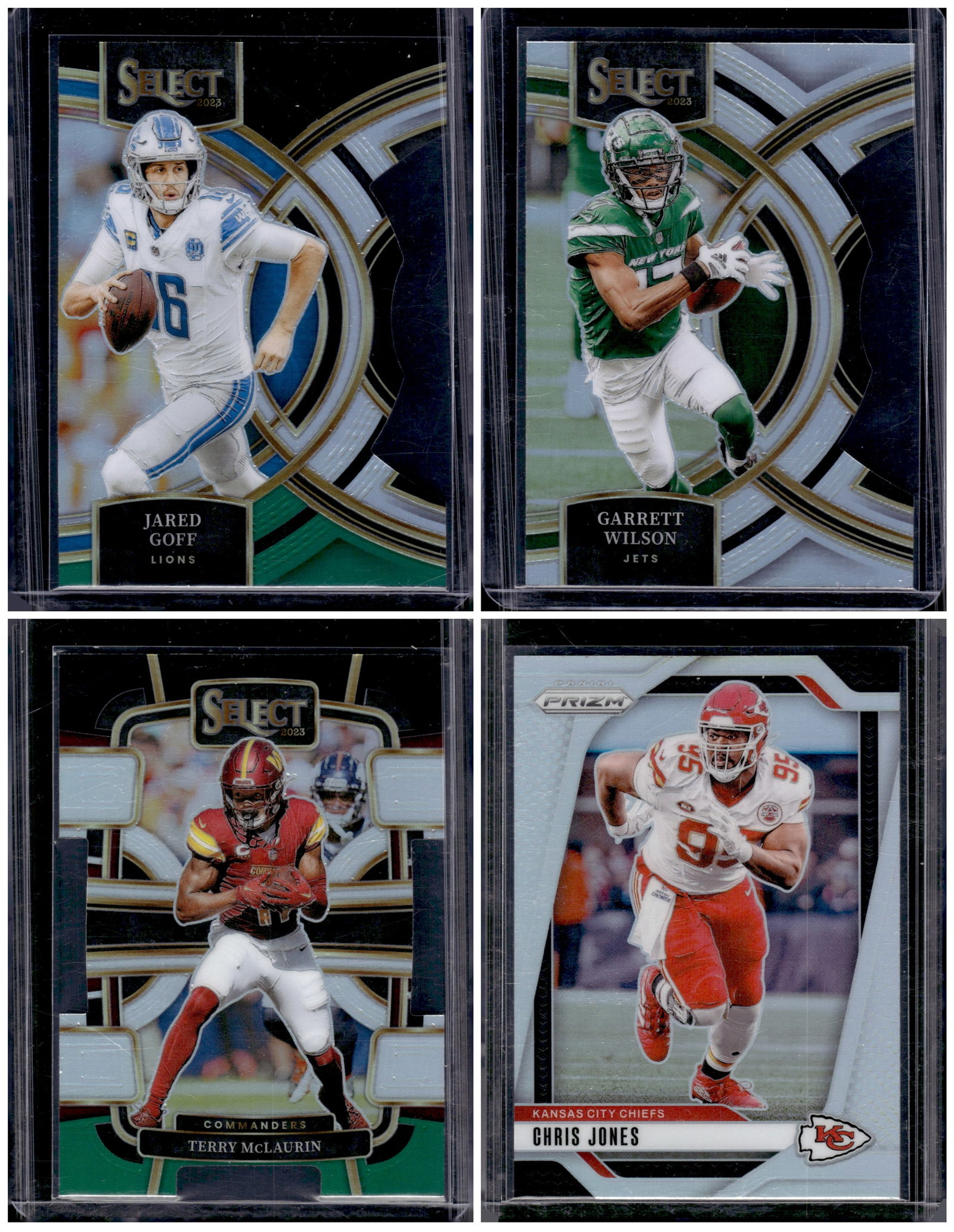 Lot of 4 NFL Select & Prizm Silver Prizms & Die Cuts. All Different, See Pictures (1 of 2)