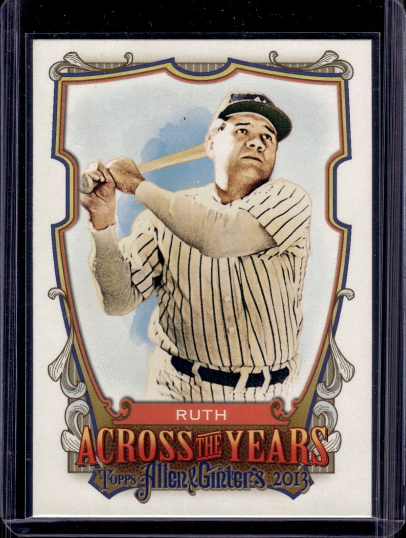 Babe Ruth Across the Years 2013 Topps Allen & Ginter #ATY-BRT New York Yankees: Topps Baseball MLB Trading & Sports Cards, Sports Cards for Sale Near Me, World Series & Hall of Fame Players Memorabilia, Refractors, X-Fractors, Numbered, SP, SSP, Valuable Auction Memorabilia Lots 