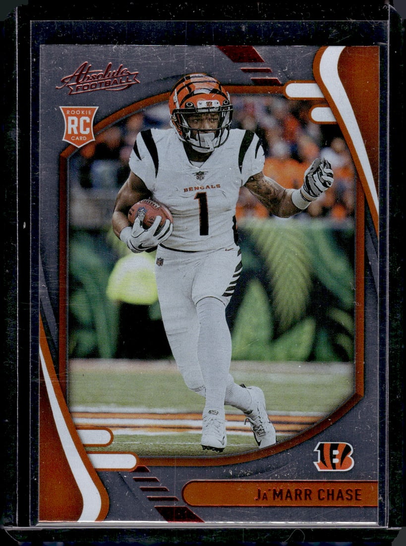 Ja'Marr Chase Rookie Card Red Foil 2021 Absolute #105 Bengals (1 of 2)