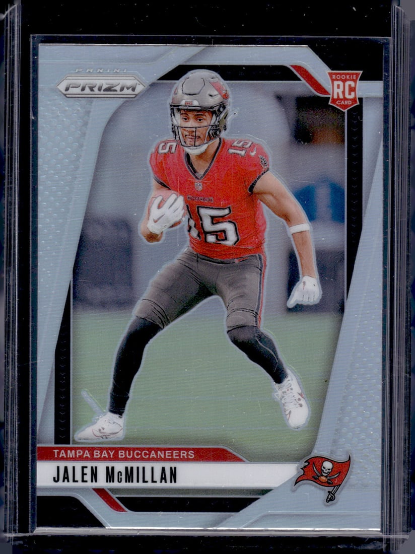 Jalen McMillan Rookie Card Silver Prizm 2024 Panini Prizm #338 Tampa Bay Buccaneers: Panini Select, Prizm, Mosaic, Contenders, Zenith, Phoenix, Illusions, Absolute, Rookie NFL Sports Trading Cards, SP, SSP, Cards, Football Cards for Sale Near Me, Superbowl & Hall of Fame Player Cards,
