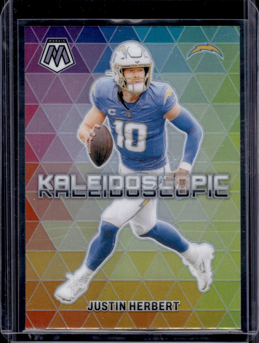 Justin Herbert Kaleidoscopic SSP Case Hit 2024 Mosaic #11 Los Angeles Chargers: Panini Select, Prizm, Mosaic, Contenders, Zenith, Phoenix, Illusions, Absolute, Rookie NFL Sports Trading Cards, SP, SSP, Cards, Football Cards for Sale Near Me, Superbowl & Hall of Fame Player Cards,