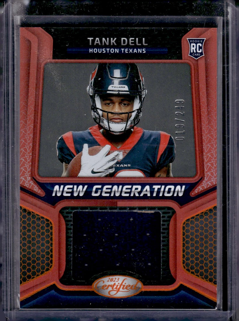 Tank Dell Orange Mirror Rookie Patch /249 2023 Certified #NGJM-21 Texans (1 of 2)