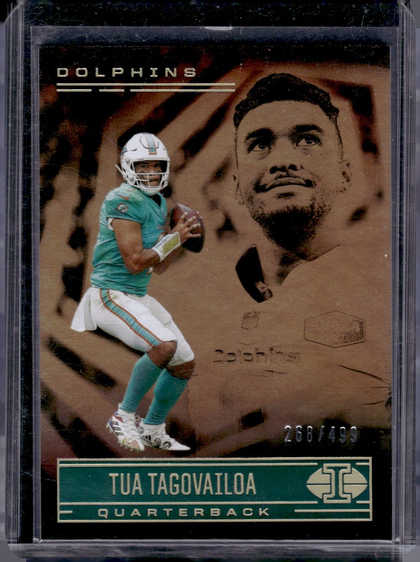 Tua Tagovailoa Bronze Trophy Collection /499 2021 Illusions #55 Miami Dolphins: Panini Select, Prizm, Mosaic, Contenders, Zenith, Phoenix, Illusions, Absolute, Rookie NFL Sports Trading Cards, SP, SSP, Cards, Football Cards for Sale Near Me, Superbowl & Hall of Fame Player Cards,