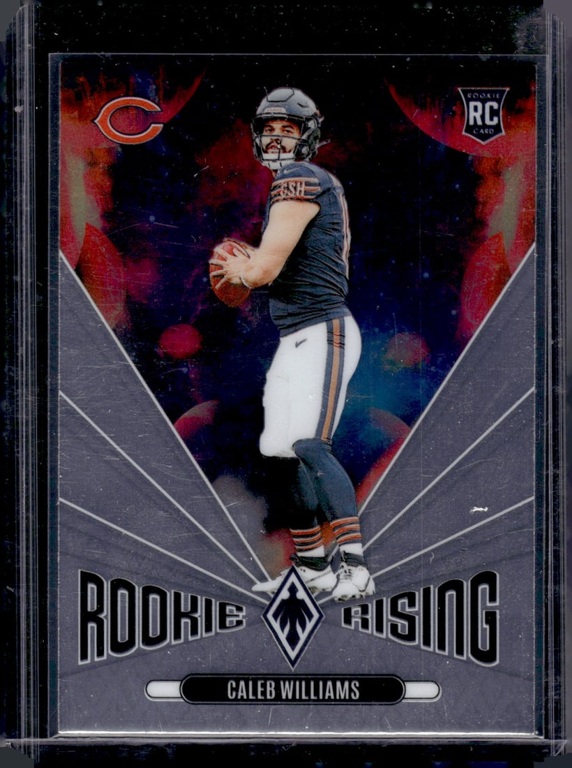 Caleb Williams Rookie Rising 2024 Phoenix #RR-CWS Chicago Bears: Panini Select, Prizm, Mosaic, Contenders, Zenith, Phoenix, Illusions, Absolute, Rookie NFL Sports Trading Cards, SP, SSP, Cards, Football Cards for Sale Near Me, Superbowl & Hall of Fame Player Cards,